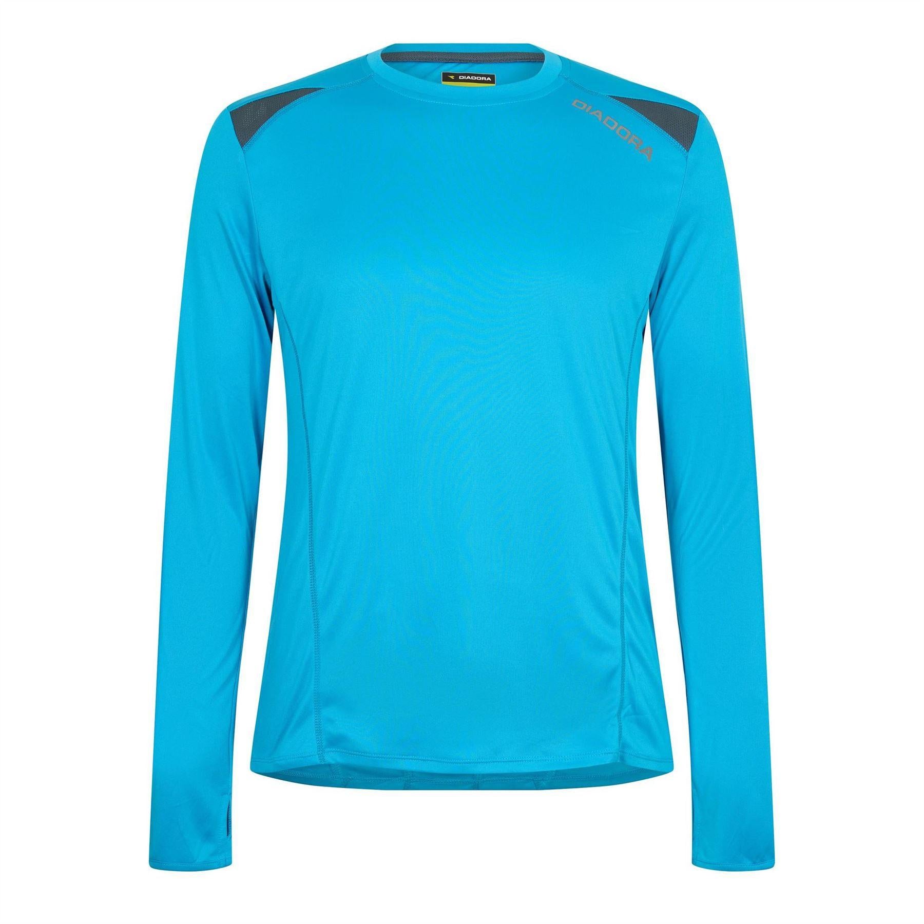 Blue - Front - Diadora Mens Performance Long-Sleeved T-Shirt