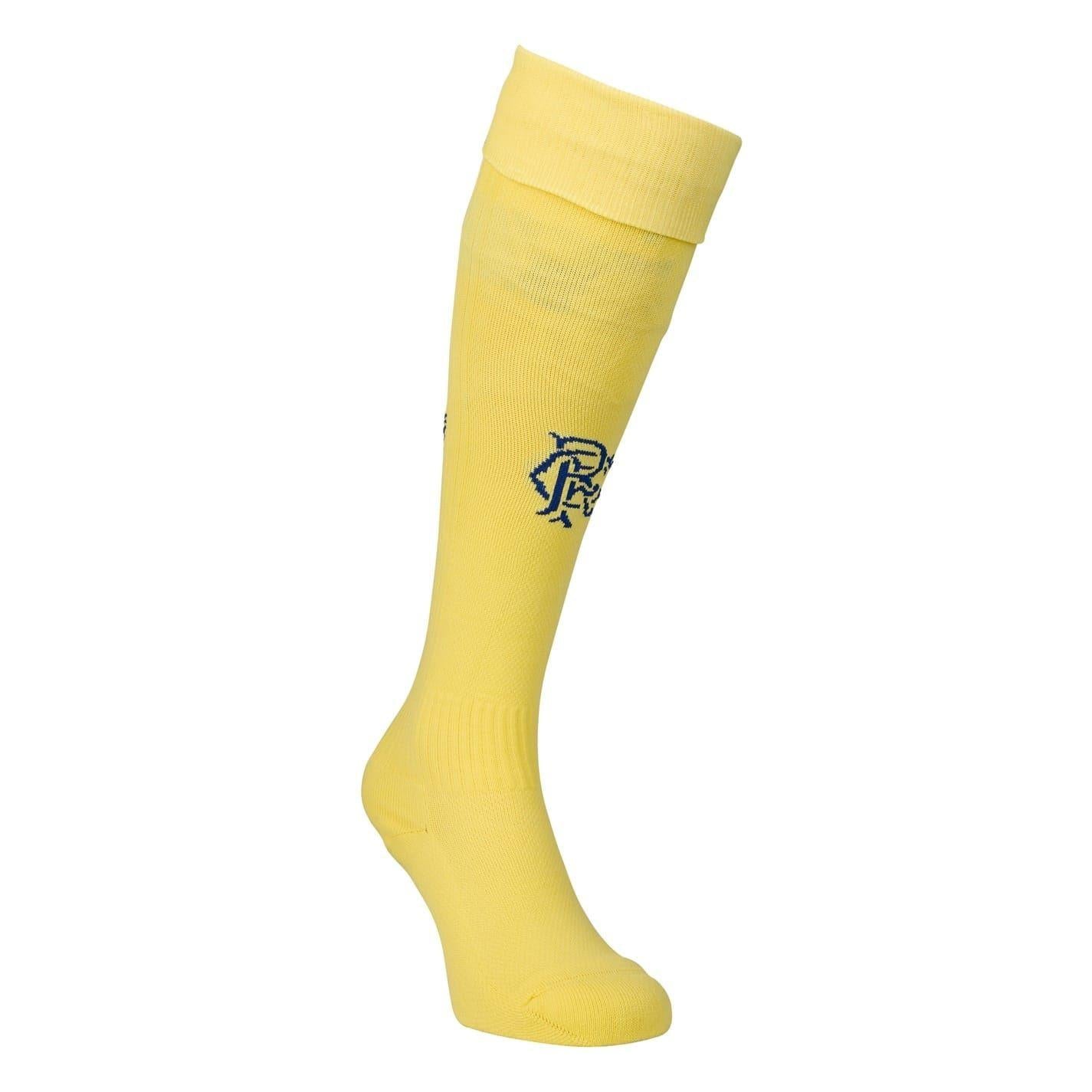 Yellow - Front - Castore Unisex Adult Rangers FC Goalkeeping Football Socks