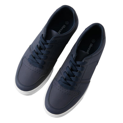 Navy - Side - Threadbare Mens Trainers