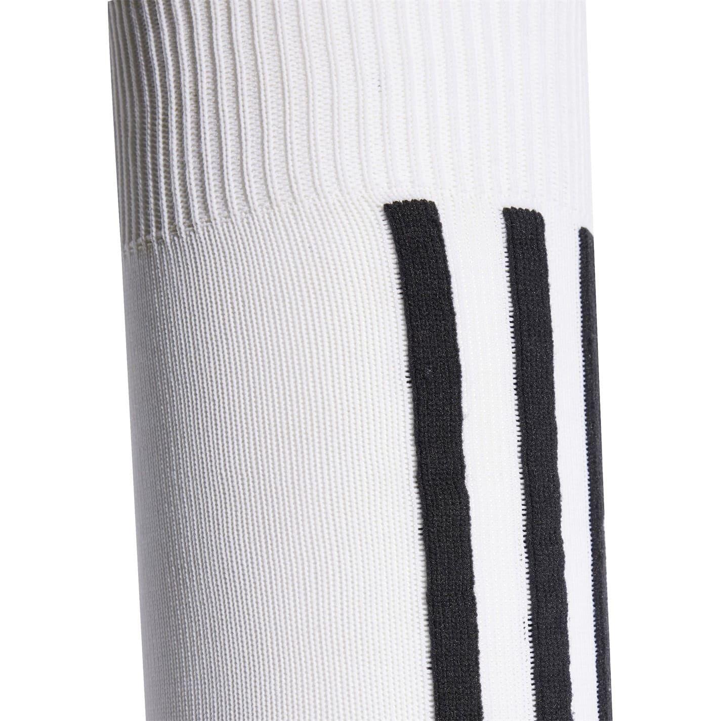 White-Black - Side - Adidas Mens Santos Football Socks