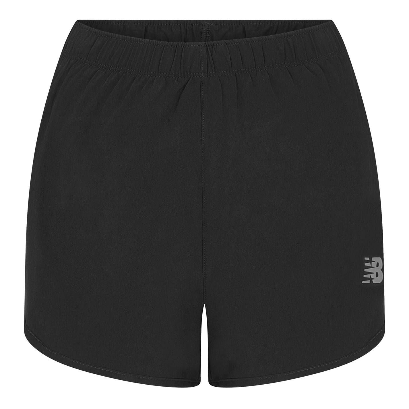 Black - Front - New Balance Womens-Ladies 2 in 1 Shorts