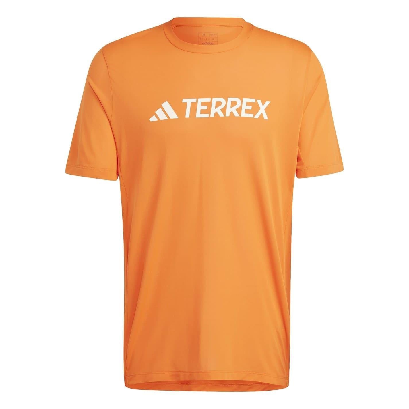 Impact Orange - Front - Adidas Mens Terrex Multi Endurance Logo T-Shirt