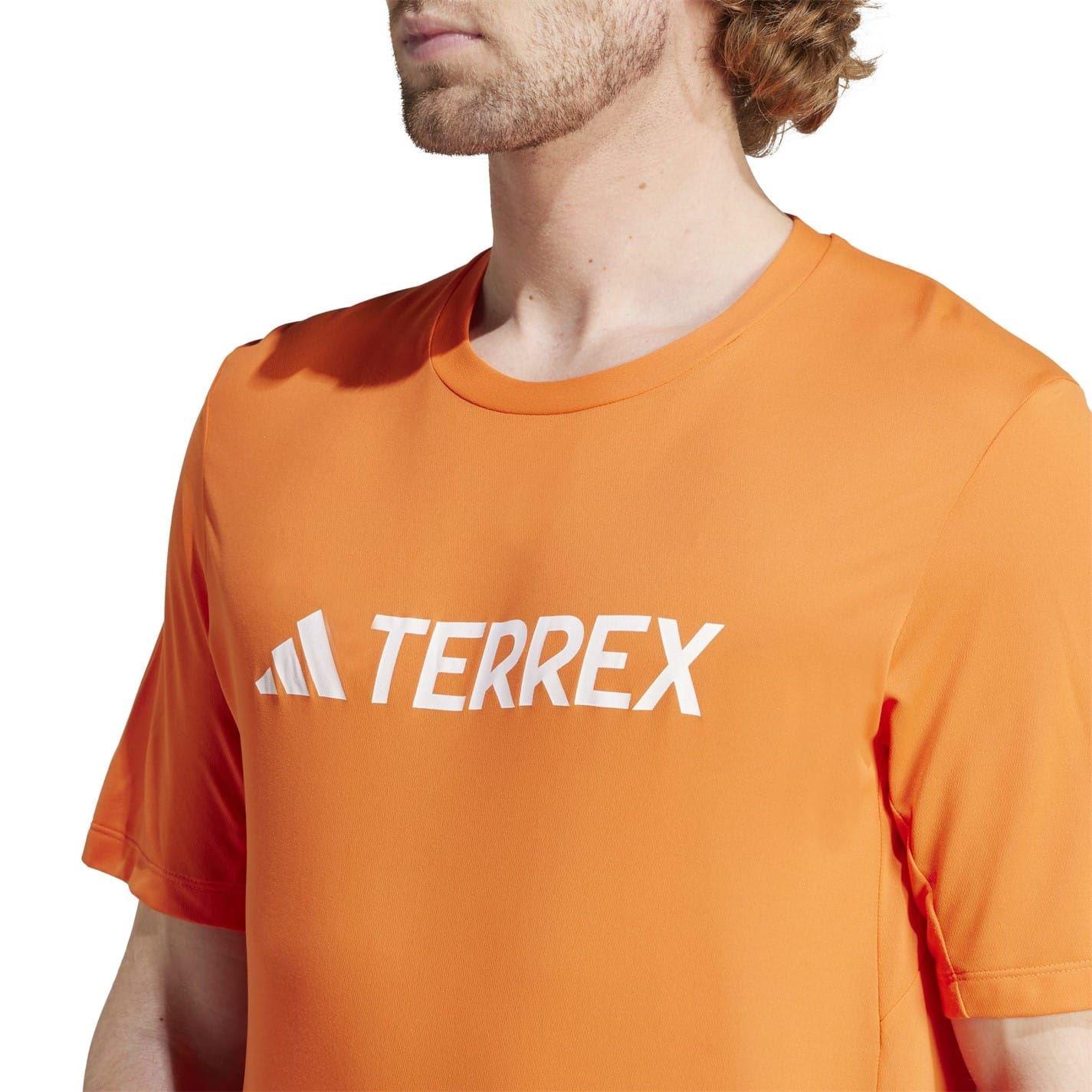 Impact Orange - Side - Adidas Mens Terrex Multi Endurance Logo T-Shirt