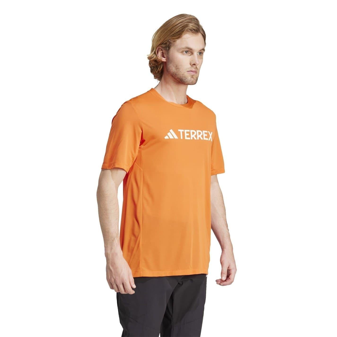 Impact Orange - Pack Shot - Adidas Mens Terrex Multi Endurance Logo T-Shirt