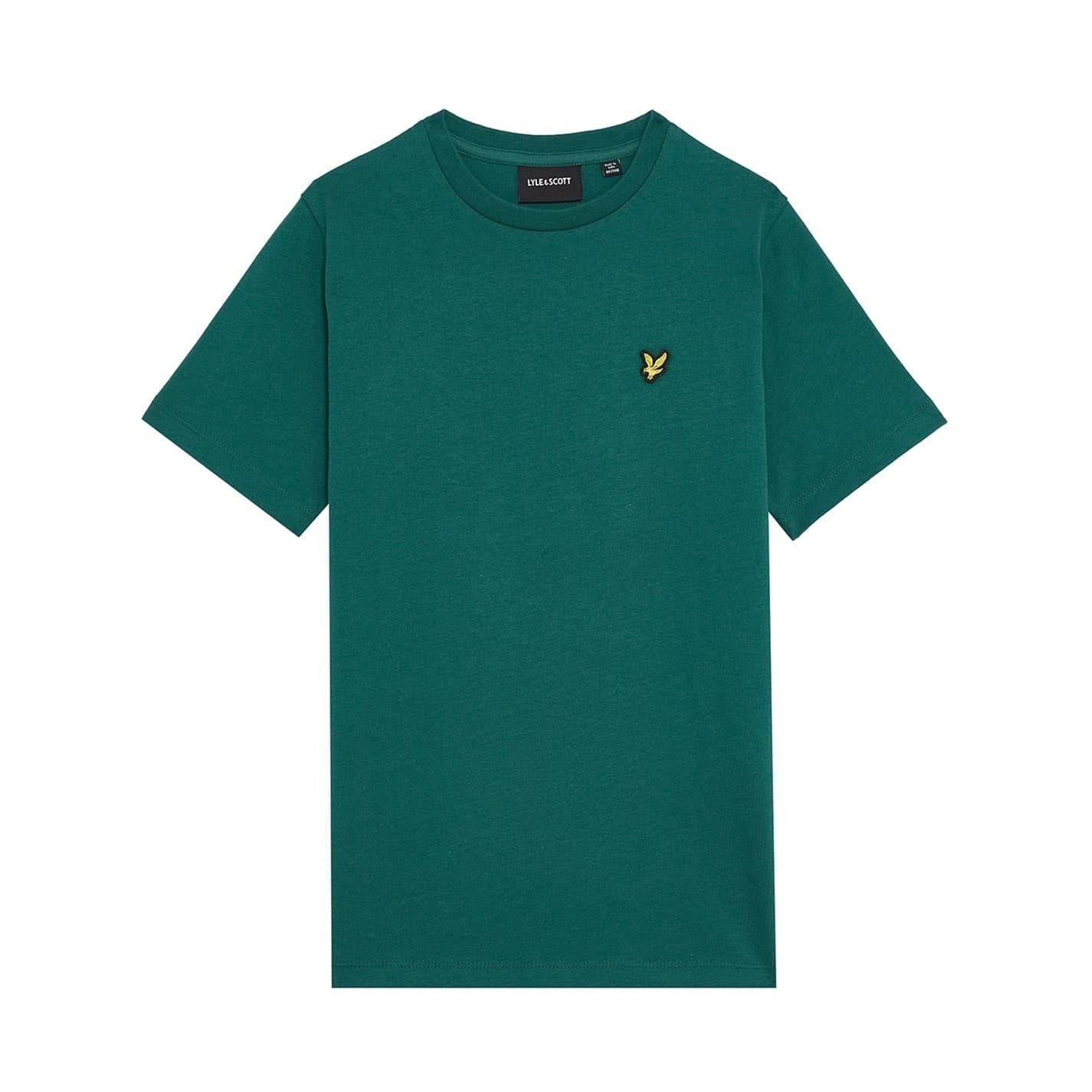 Emerald - Front - Lyle & Scott Childrens-Kids Embroidered Logo Regular T-Shirt