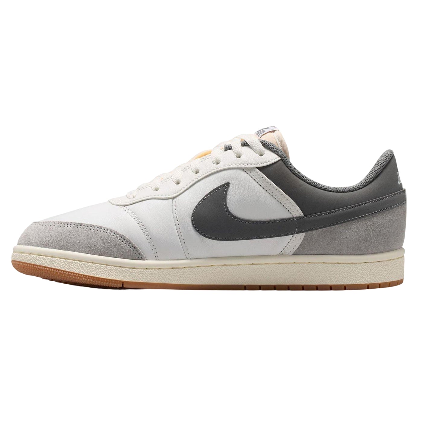 White-Grey - Side - Nike Mens Air Jordan Skyline Leather Trainers