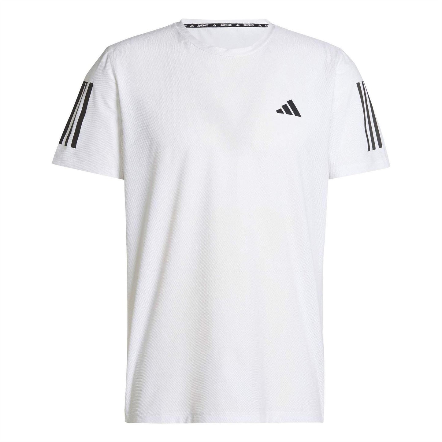 White - Front - Adidas Mens Own The Run T-Shirt