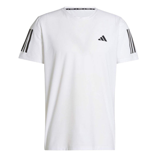 White - Front - Adidas Mens Own The Run T-Shirt
