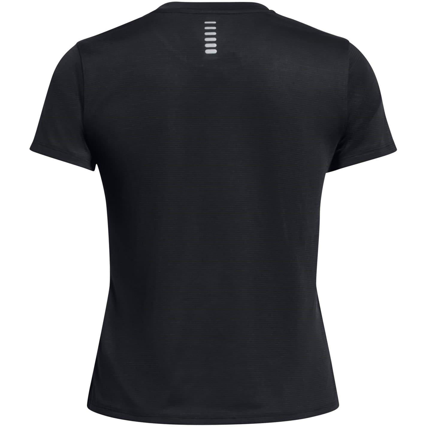 Black - Back - Under Armour Womens-Ladies Streaker Running Top