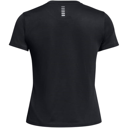 Black - Back - Under Armour Womens-Ladies Streaker Running Top