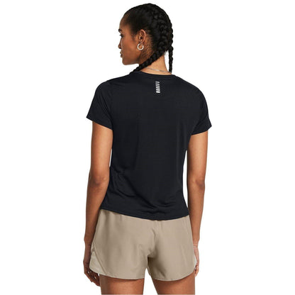 Black - Pack Shot - Under Armour Womens-Ladies Streaker Running Top
