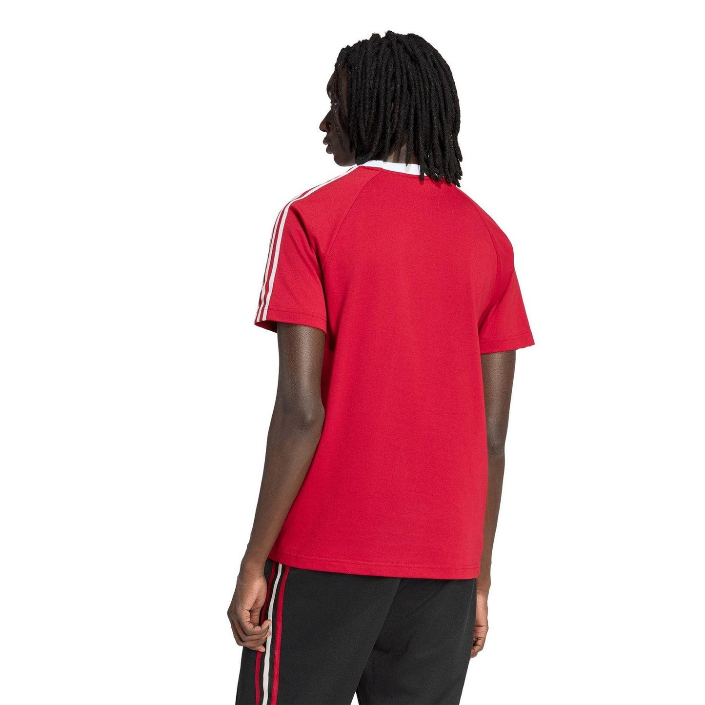 Red-White - Back - Adidas Mens Originals Manchester United FC Slim T-Shirt