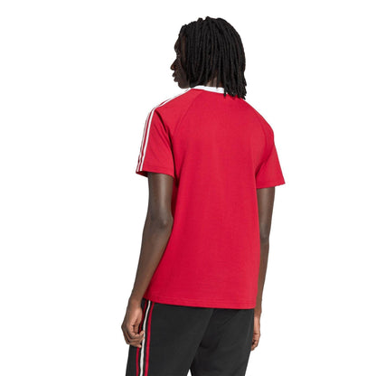 Red-White - Back - Adidas Mens Originals Manchester United FC Slim T-Shirt