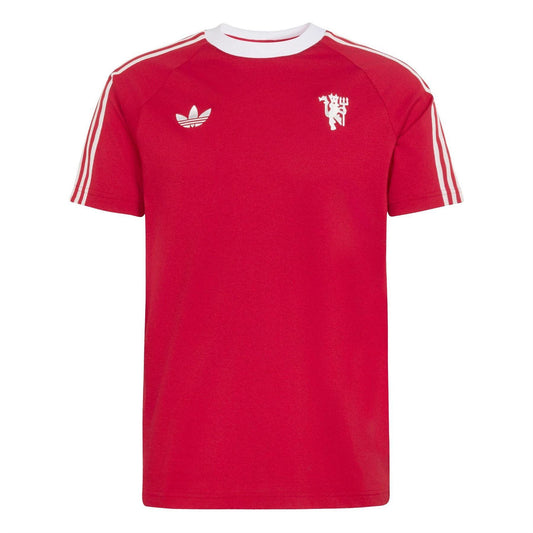 Red-White - Front - Adidas Mens Originals Manchester United FC Slim T-Shirt