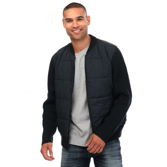 Navy - Front - Ted Baker Mens Spores Full Zip Regular Padded Jacket