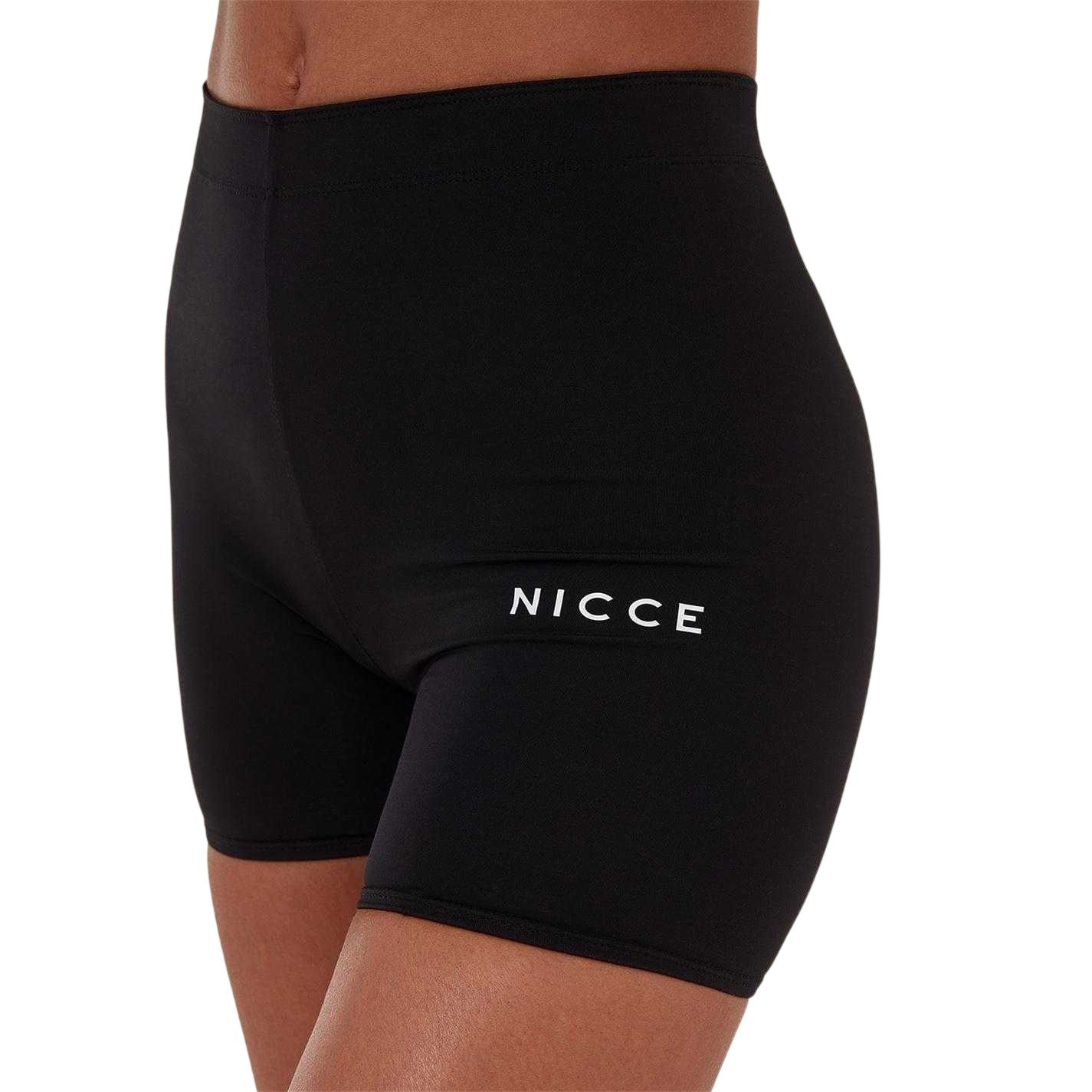 Black - Back - Nicce Womens-Ladies Dia High Rise Cycling Shorts