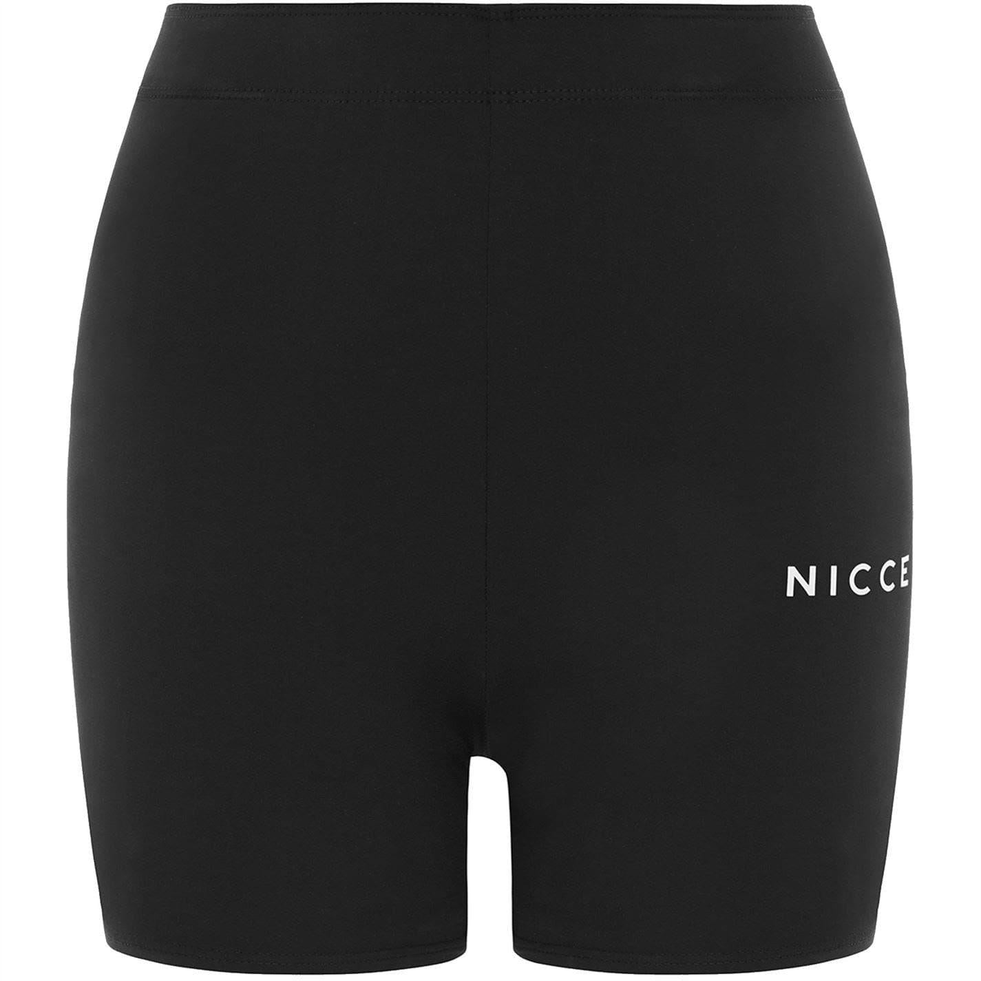 Black - Front - Nicce Womens-Ladies Dia High Rise Cycling Shorts