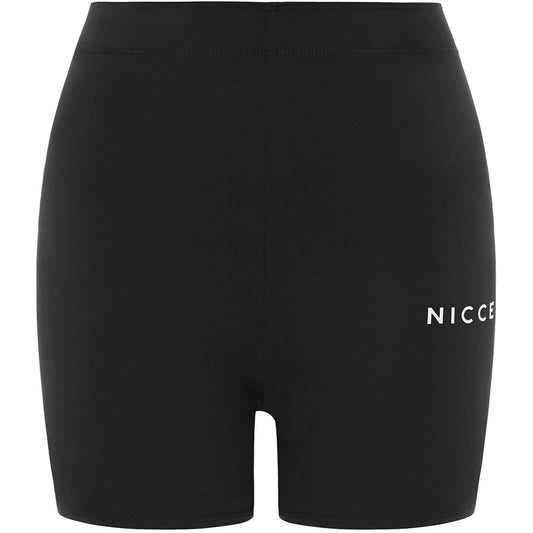 Black - Front - Nicce Womens-Ladies Dia High Rise Cycling Shorts