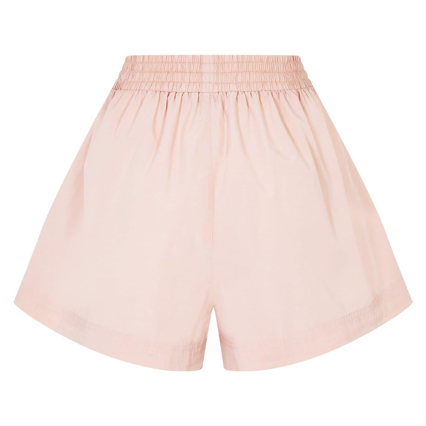 Pink - Back - Lacoste Womens-Ladies Poplin Shorts