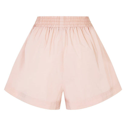 Pink - Back - Lacoste Womens-Ladies Poplin Shorts