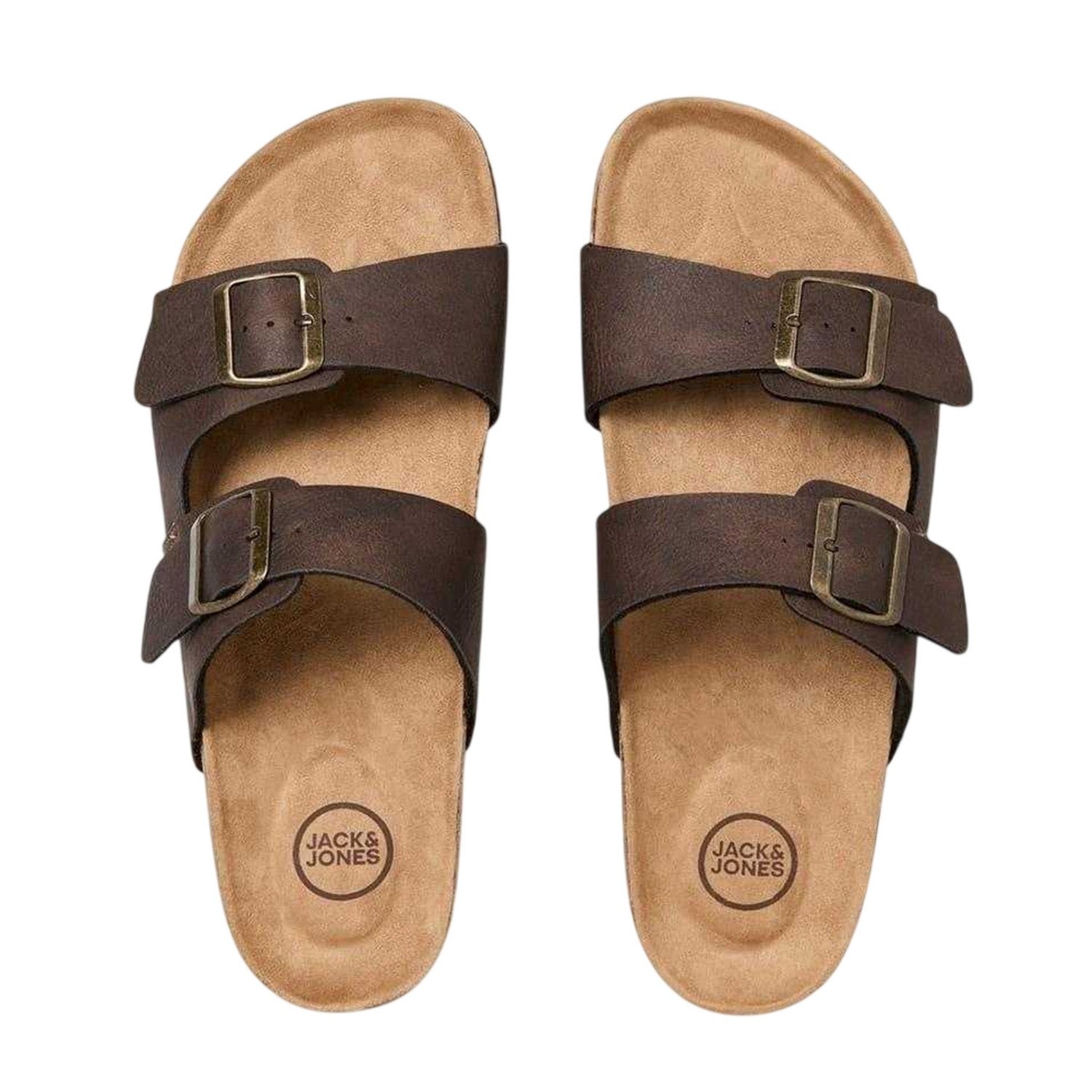 Java Brown - Side - Jack And Jones Mens Flatform Slides