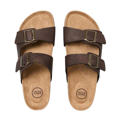 Java Brown - Side - Jack And Jones Mens Flatform Slides
