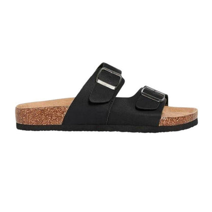 Anthracite - Front - Jack And Jones Mens Flatform Slides
