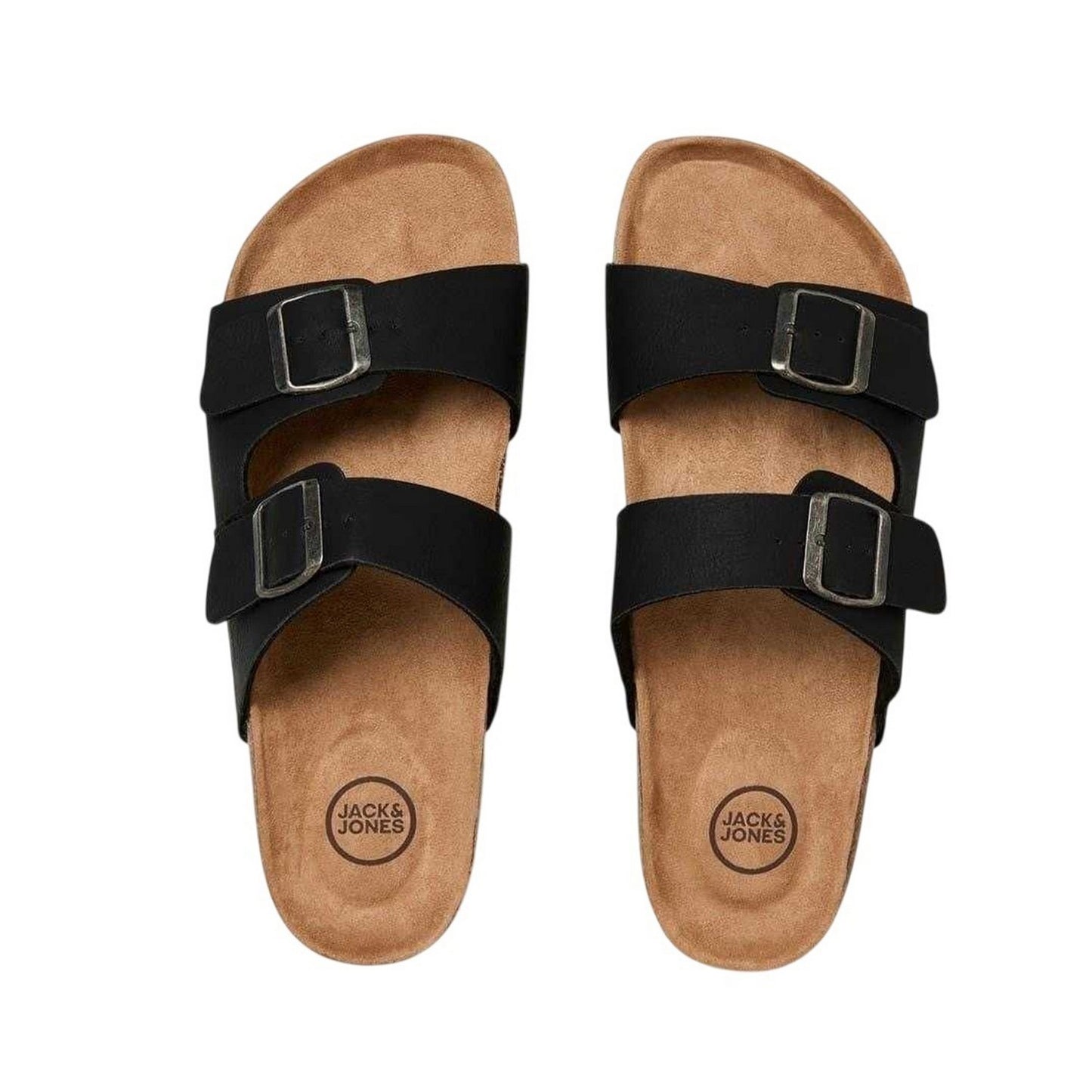 Anthracite - Side - Jack And Jones Mens Flatform Slides