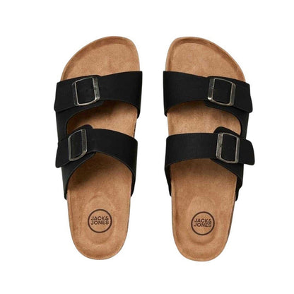 Anthracite - Side - Jack And Jones Mens Flatform Slides