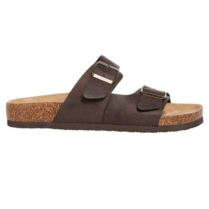 Java Brown - Front - Jack And Jones Mens Flatform Slides