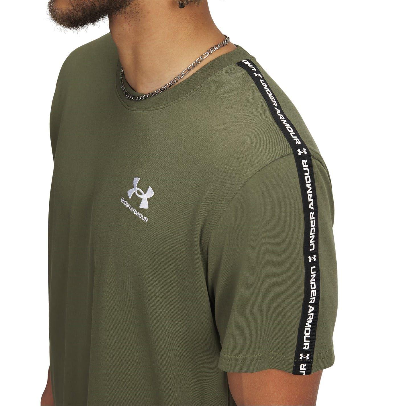 Marine OD Green - Side - Under Armour Mens Icon Crew Neck Regular T-Shirt