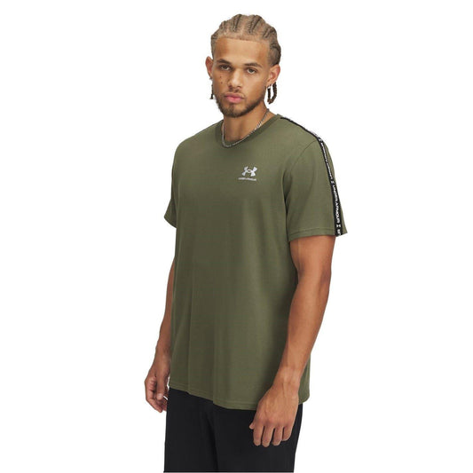 Marine OD Green - Front - Under Armour Mens Icon Crew Neck Regular T-Shirt