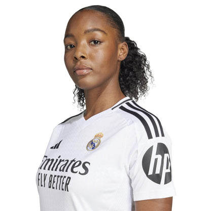 White - Side - Adidas Womens-Ladies 24-25 Real Madrid CF Home Jersey