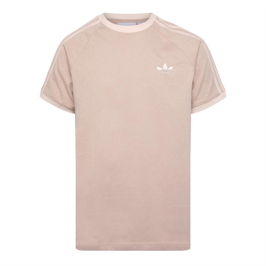 Beige - Front - Adidas Mens Classics 3 Stripes T-Shirt