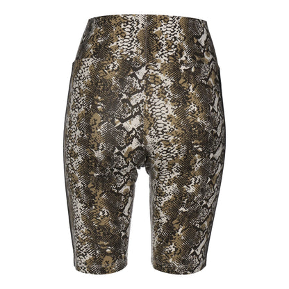 White Snake - Back - Adidas Womens-Ladies Originals Snake Print Cycling Shorts