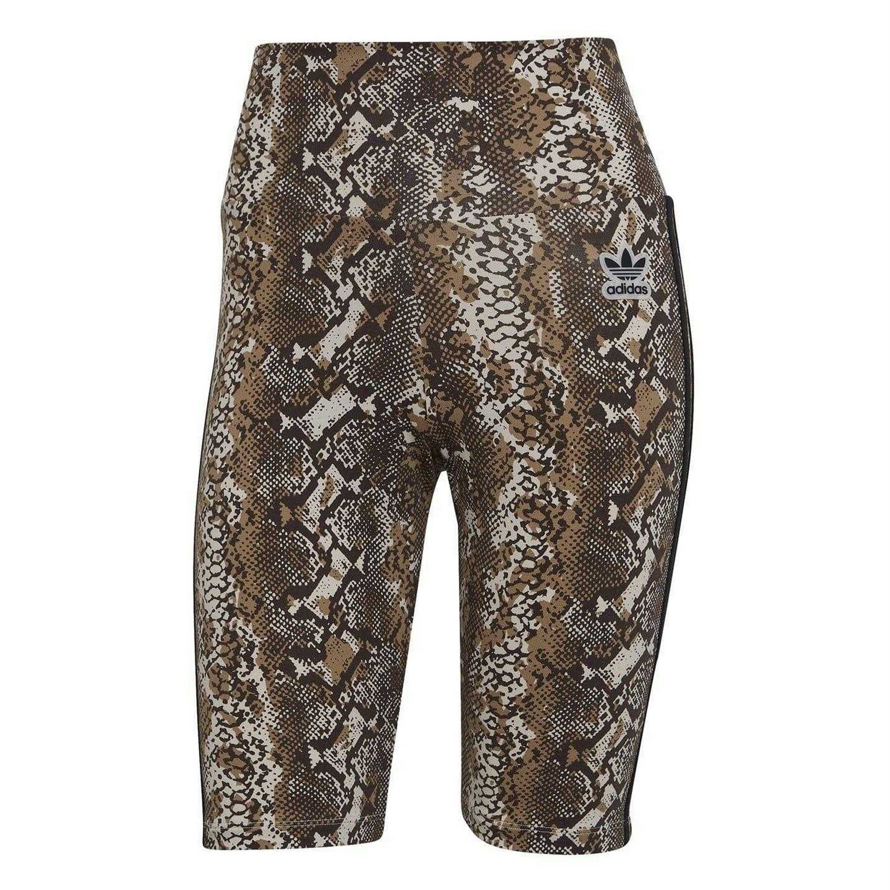 White Snake - Front - Adidas Womens-Ladies Originals Snake Print Cycling Shorts