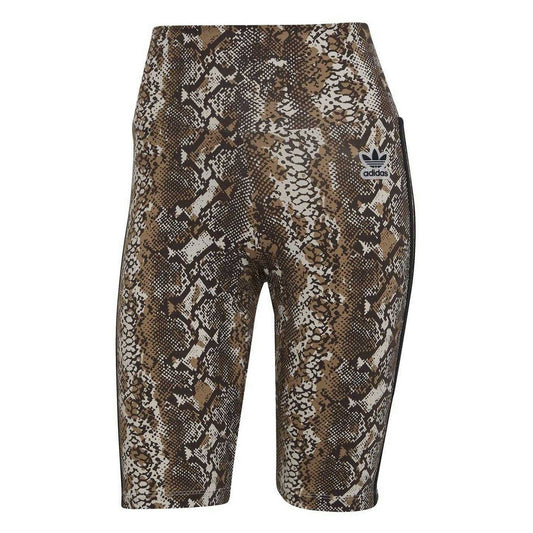 White Snake - Front - Adidas Womens-Ladies Originals Snake Print Cycling Shorts