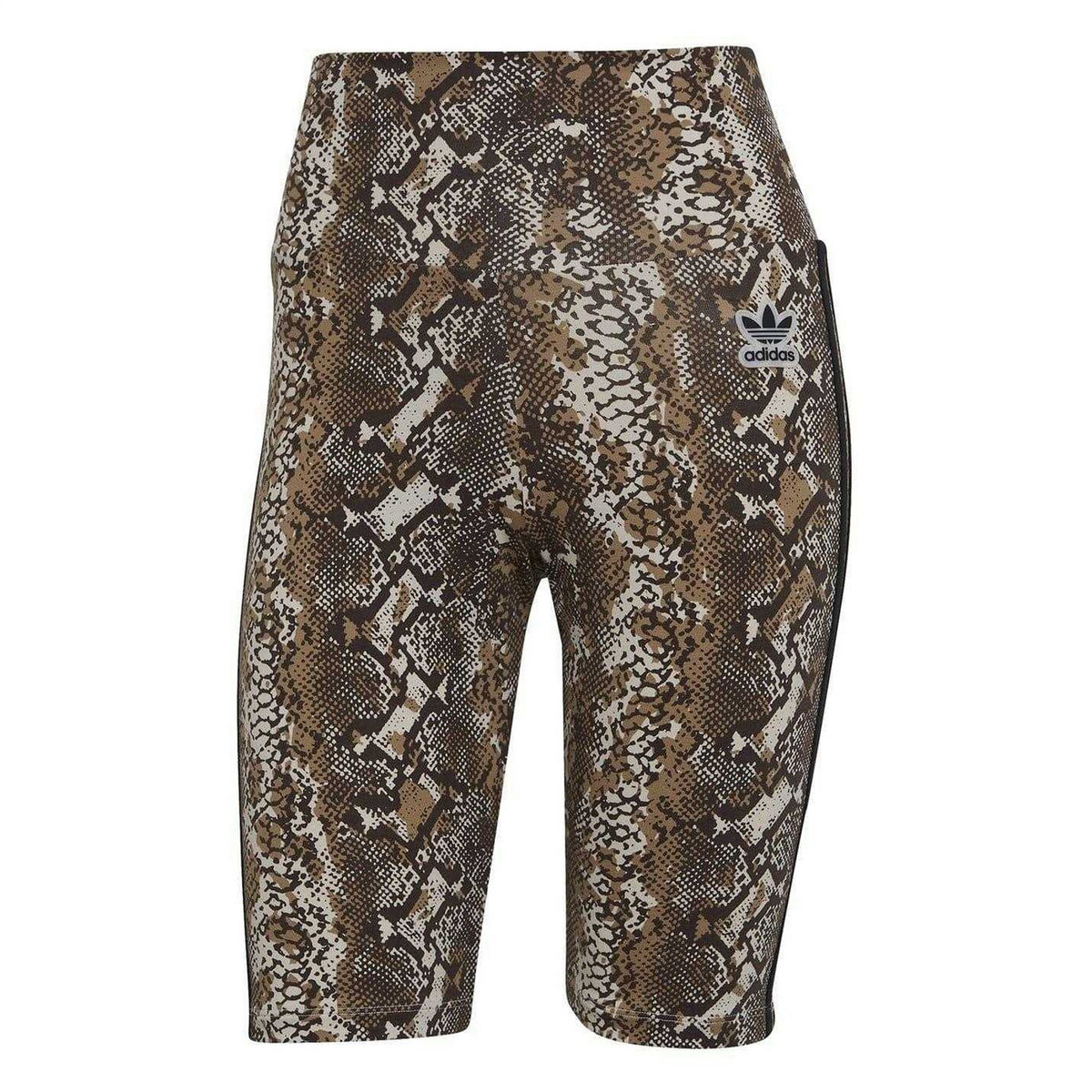White Snake - Front - Adidas Womens-Ladies Originals Snake Print Cycling Shorts