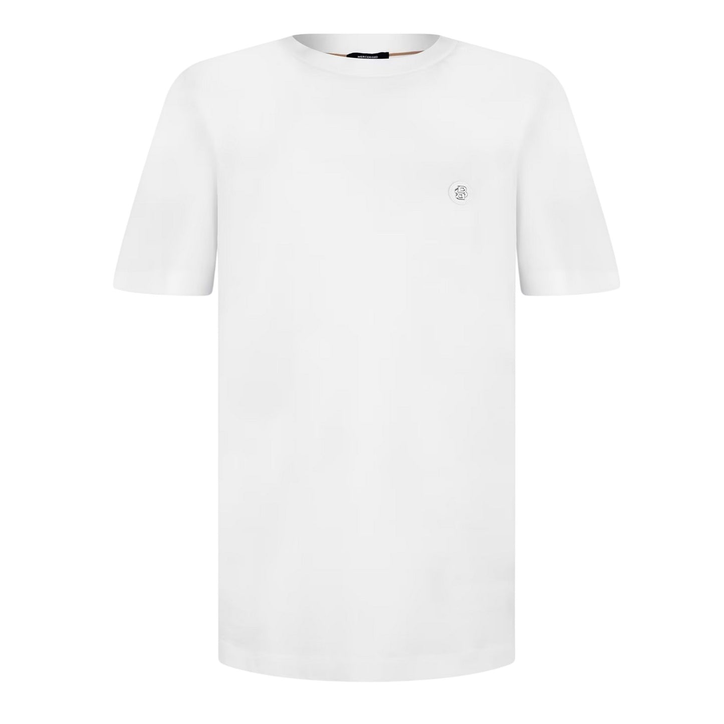 White - Front - Boss Mens Taut Minimalist Logo T-Shirt