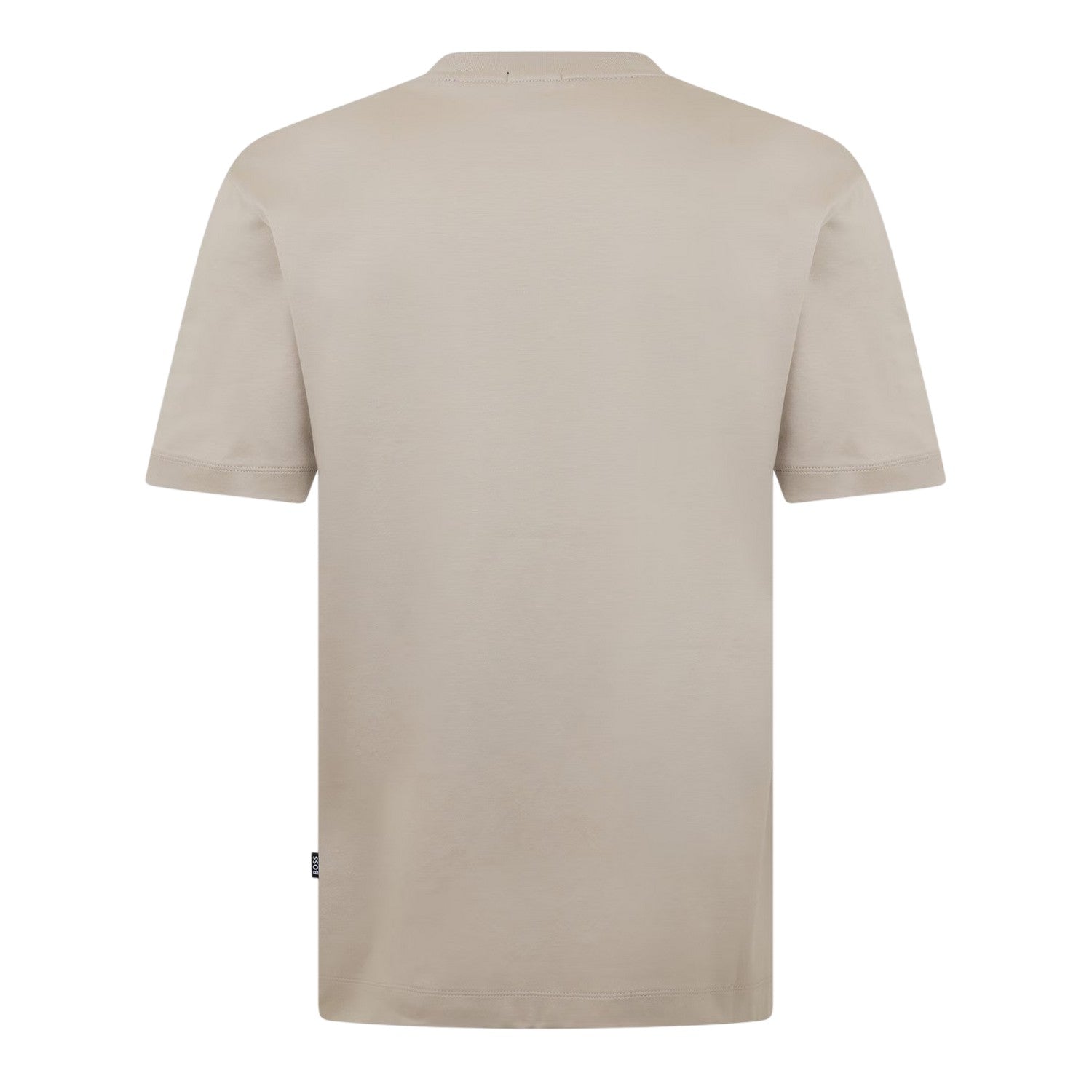 Beige - Back - Boss Mens Taut Minimalist Logo T-Shirt