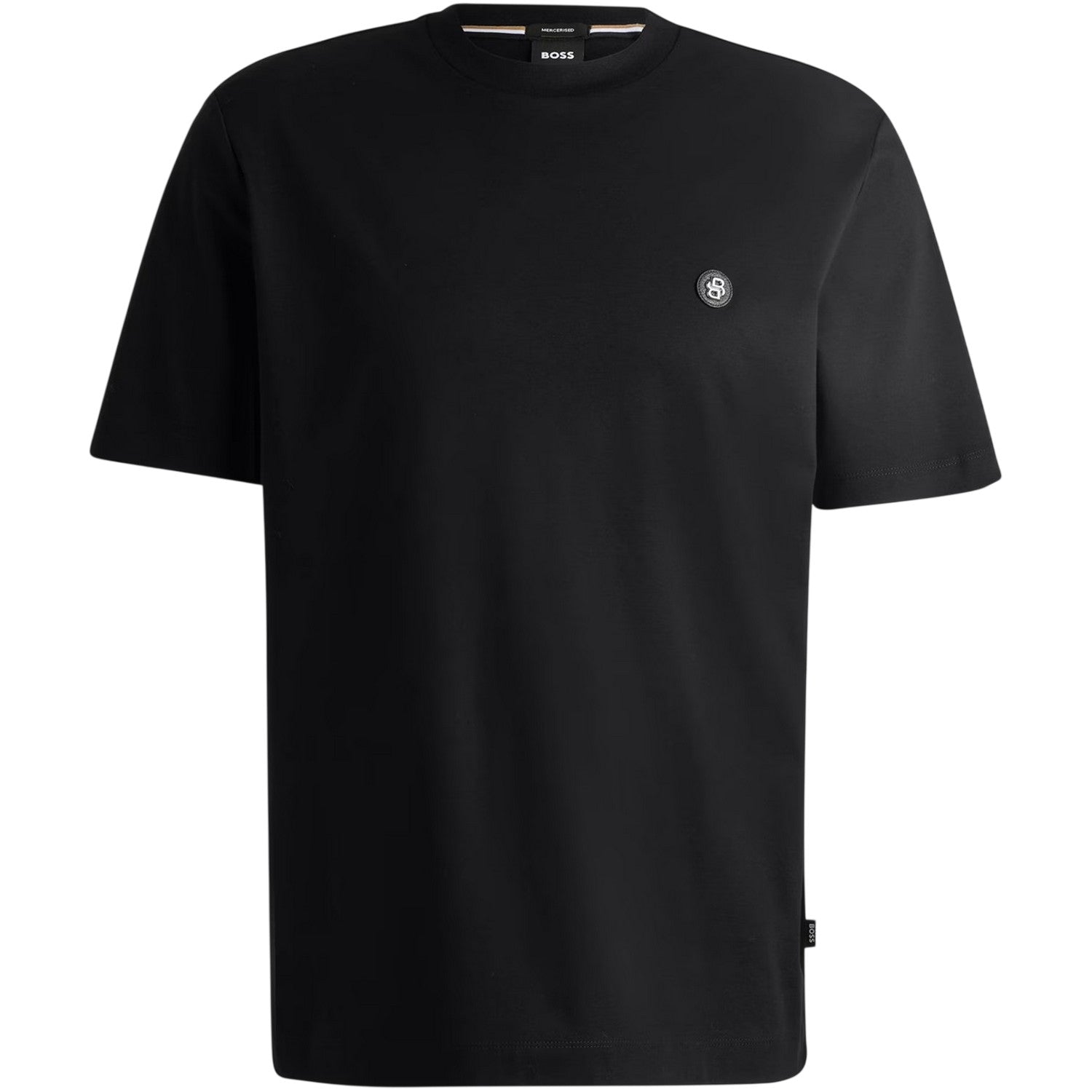 Black - Front - Boss Mens Taut Minimalist Logo T-Shirt