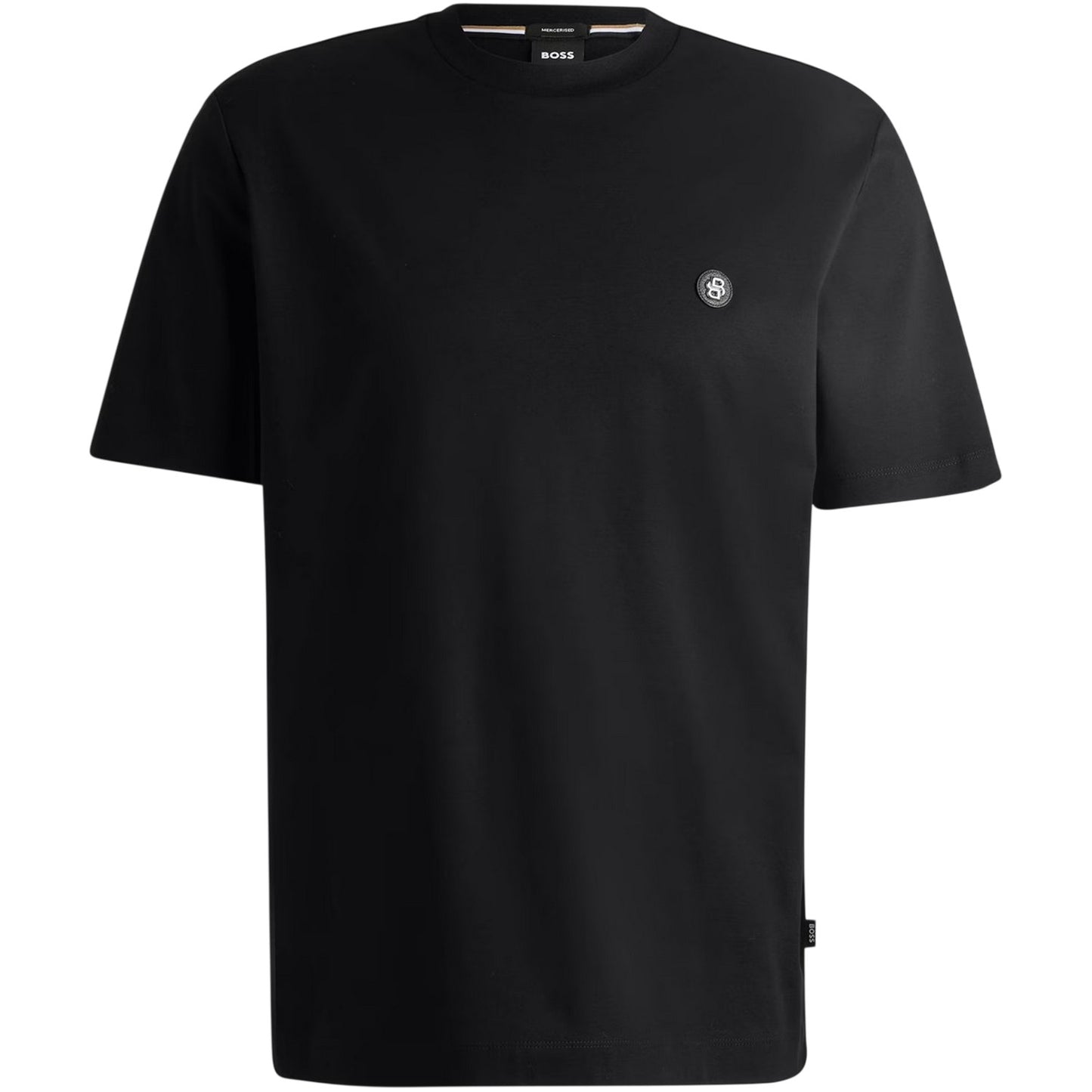 Black - Front - Boss Mens Taut Minimalist Logo T-Shirt