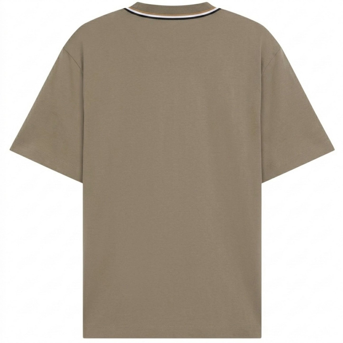 Brown - Back - Boss Mens Taut Minimalist Logo T-Shirt