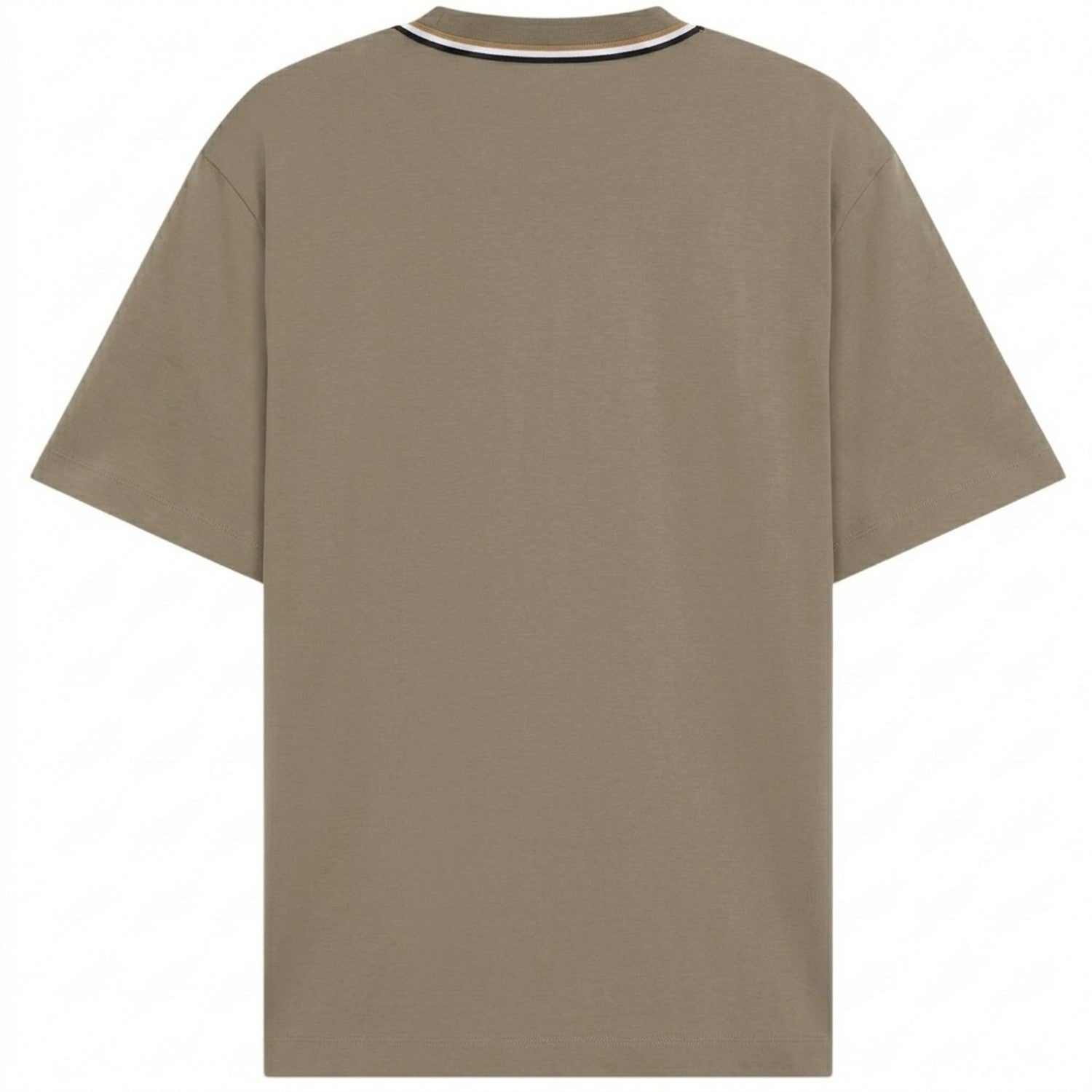 Brown - Back - Boss Mens Taut Minimalist Logo T-Shirt