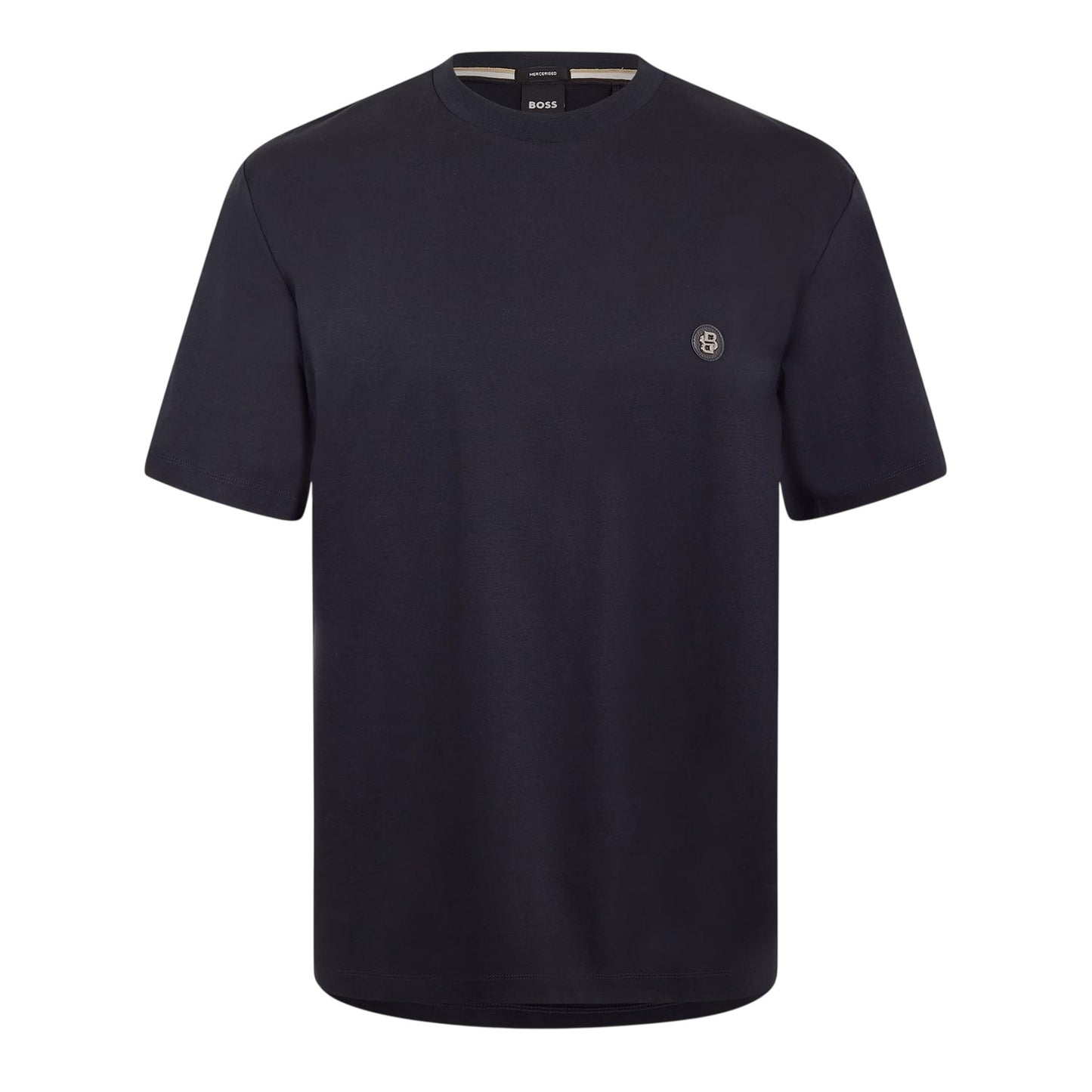 Dark Blue - Front - Boss Mens Taut Minimalist Logo T-Shirt