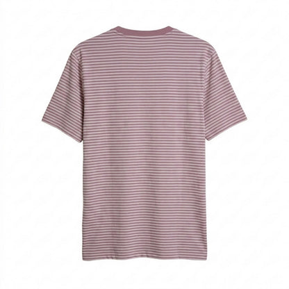 Dark Pink - Back - Farah Mens Striped Logo Short-Sleeved T-Shirt
