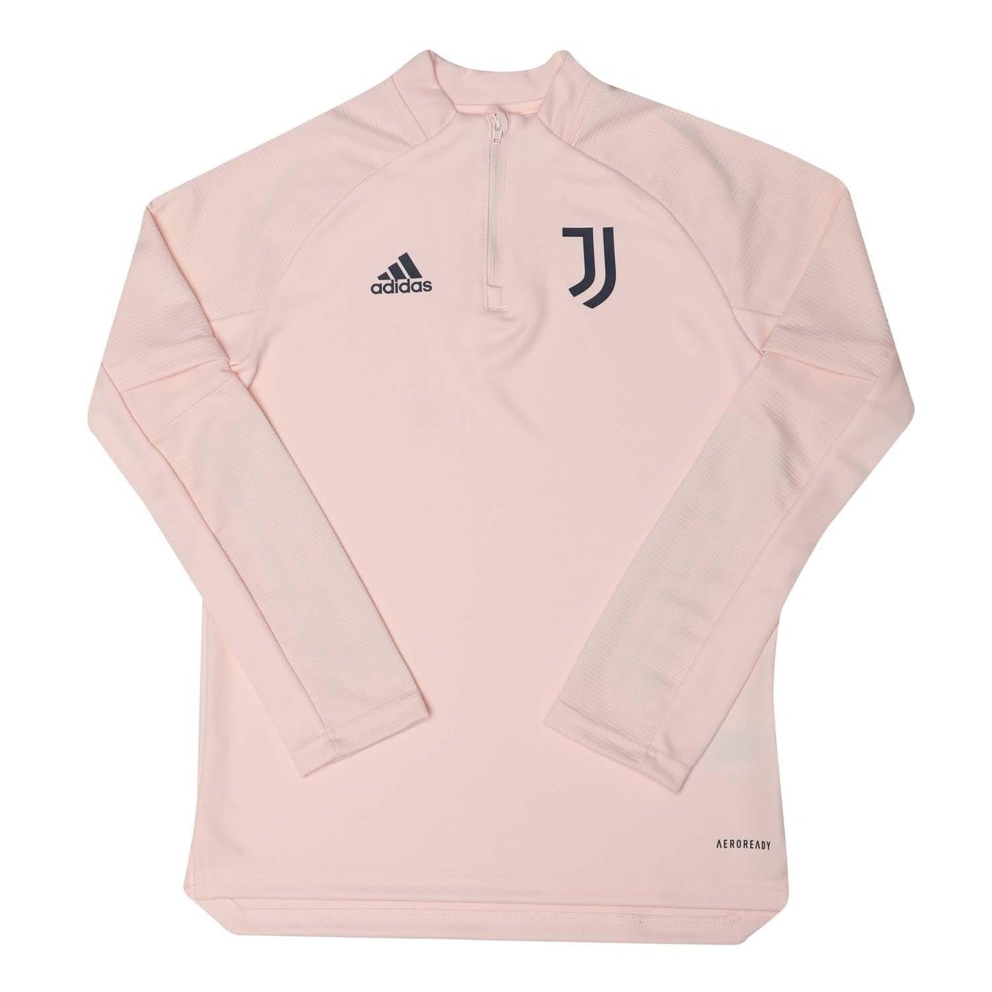 Pink - Front - Adidas Childrens-Kids 2020-21 Juventus FC Quarter Zip Training Top