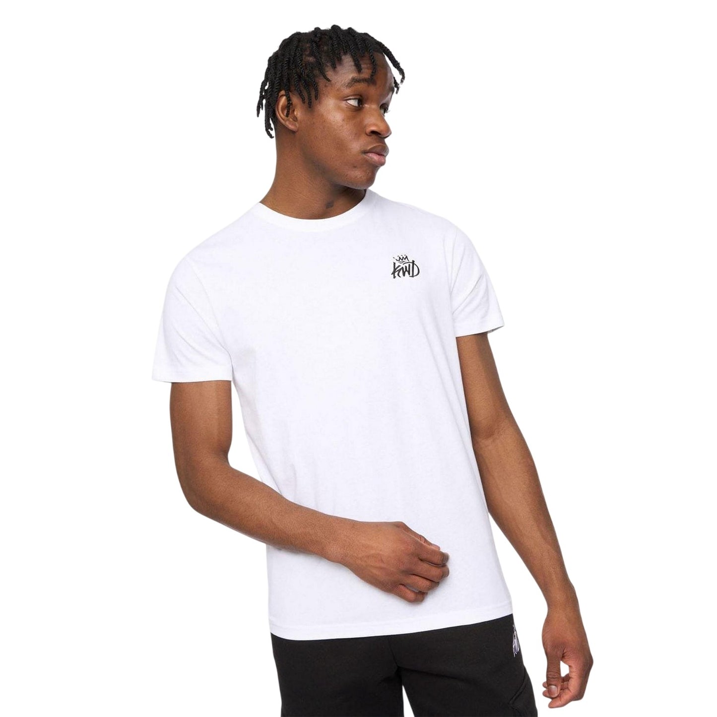 White - Side - Kings Will Dream Mens Crosby 2.0 Cotton T-Shirt