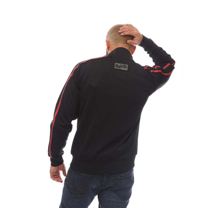 Black - Back - Blood Brother Mens Contrast Striped Track Top