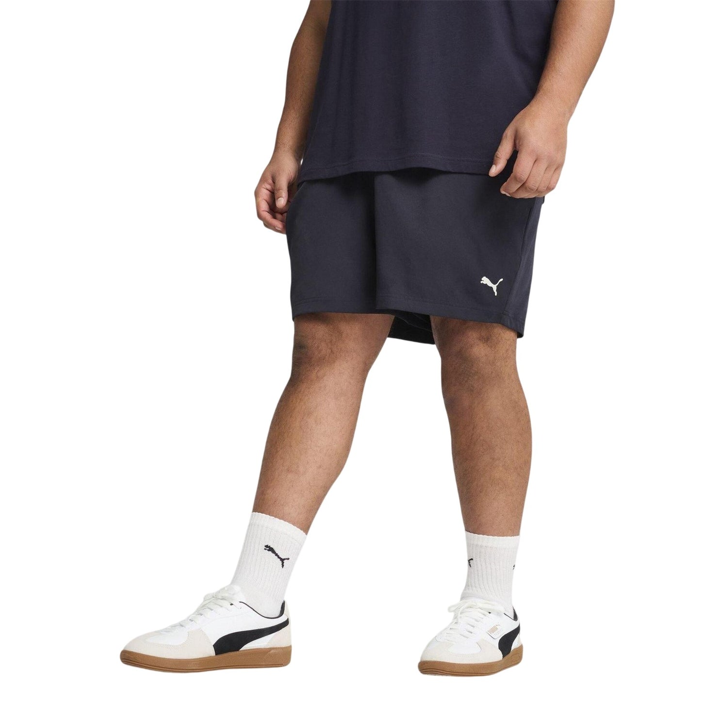 Navy - Side - Puma Mens Essential Sport Shorts